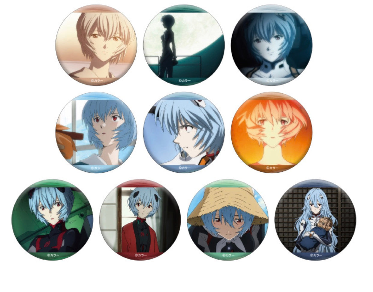 EVANGELION- EVA STORE Original Rei Character Badge Collection