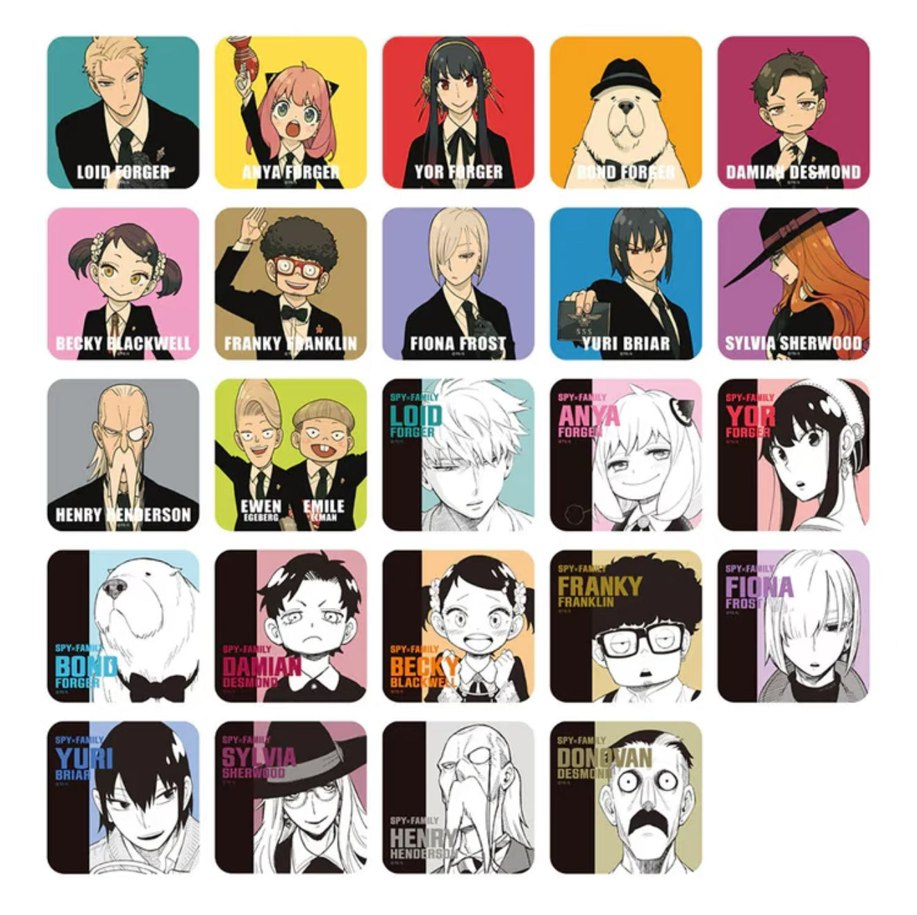 [Spy Family] Art Coaster 1pack/3coasters