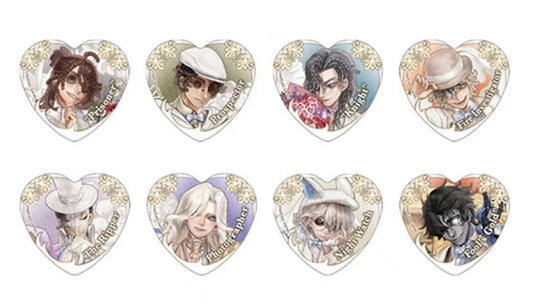 Identity V- White Valentine heart can badge