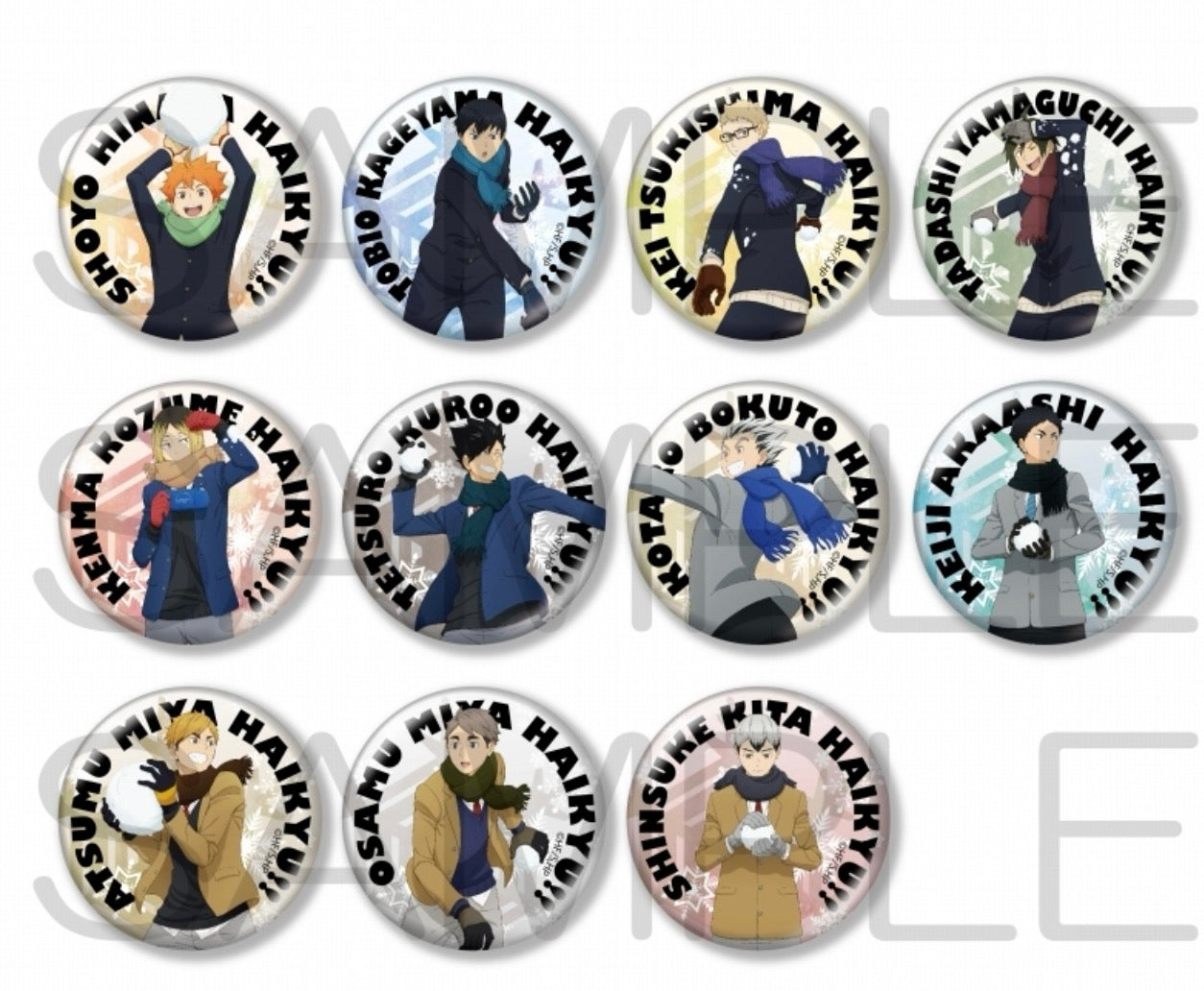 [Haikyuu!!] "Snow Fight" Can Badge Collection