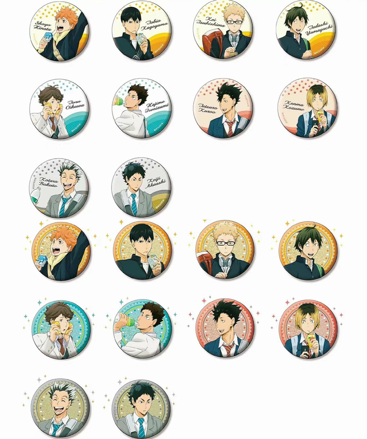 [Haikyuu!!] "Drinks" Can Badge Collection