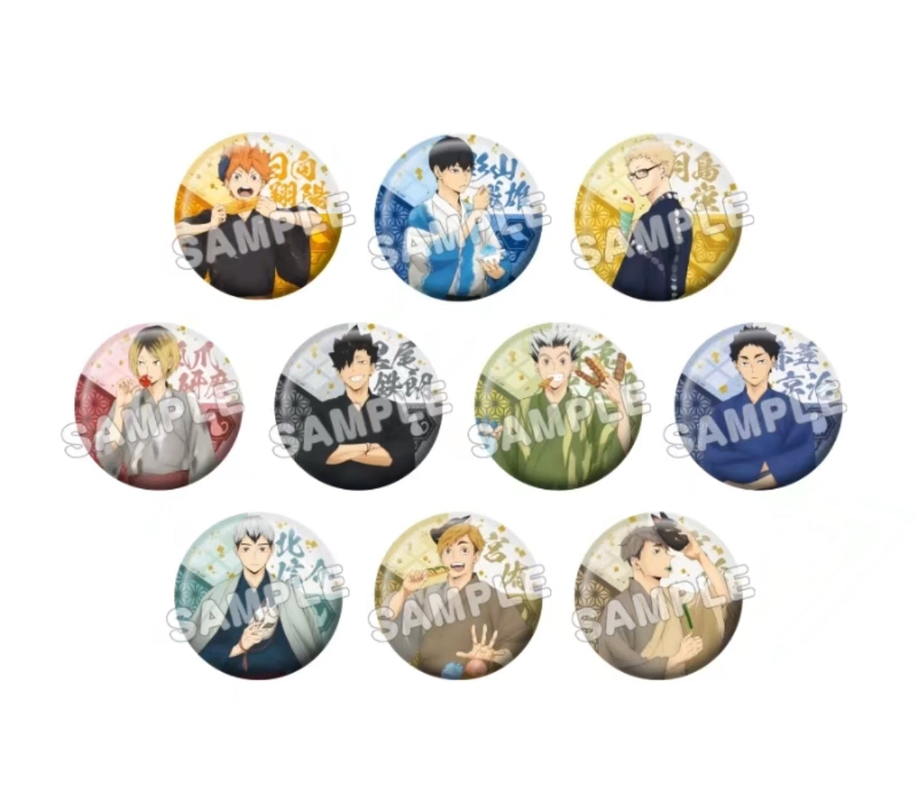 [Haikyuu!!] "Festival" Paper Washi-style Can Badge Collection