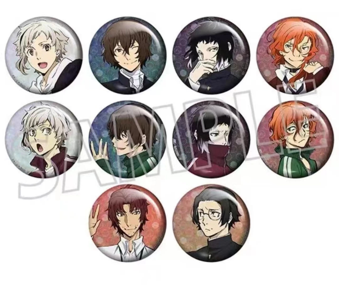 [Bungo Stray Dogs] School Edition 8th Anniversary Can Badge Collection A