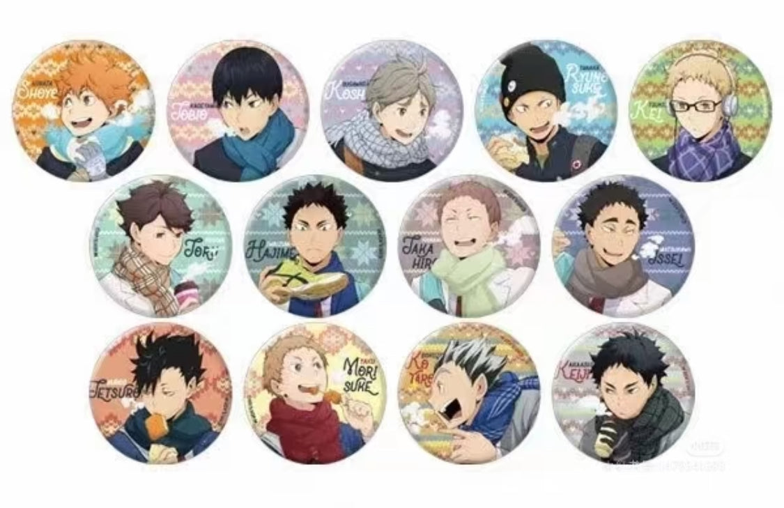 [Haikyuu!!] Autumn & Winter Holographic Pin Badge