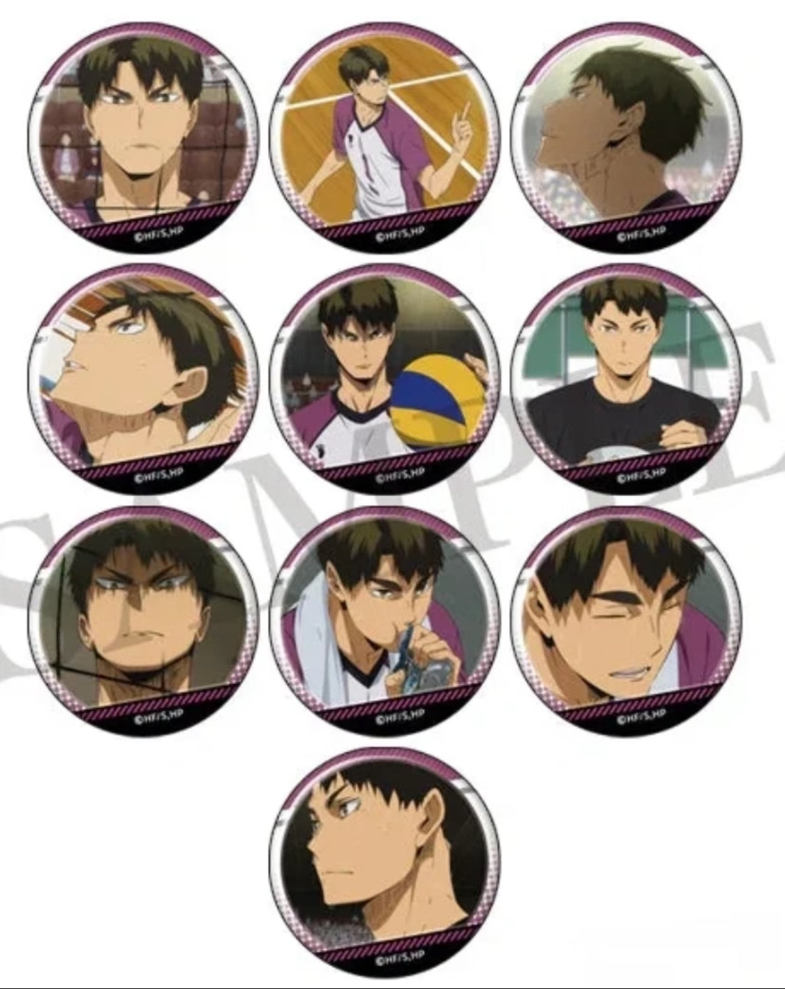 [Haikyuu!!] Can Badge Collection- Wakatoshi Ushijima