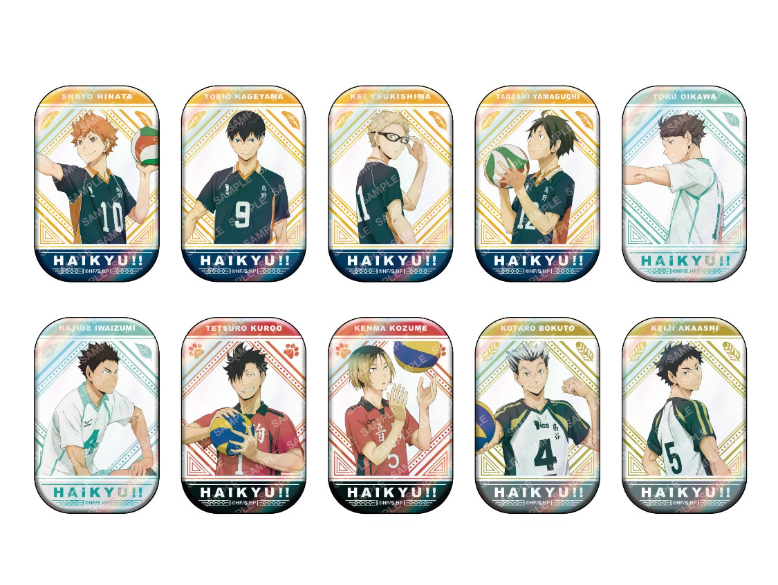 [Haikyuu!!] Holographic Square Can Badge Collection