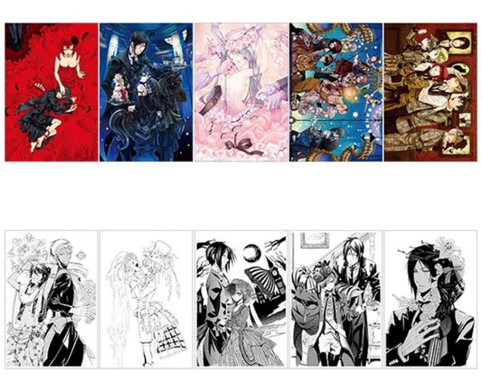 [Black Butler] Black Label Original Art Collectible Postcard Rich Black Vol.1
