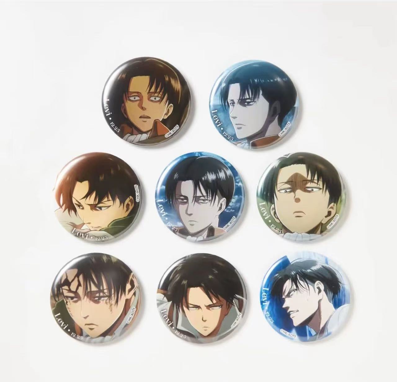 [Attack on Titan] Re:lighting Levi Birthday Trading Can Badges Collection