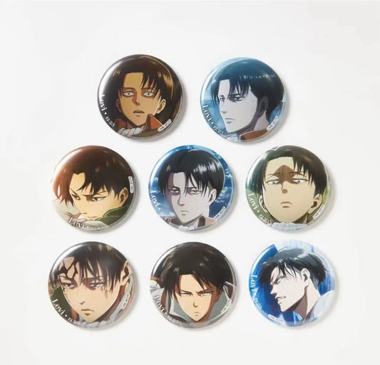 [Attack on Titan] Re:lighting Levi Birthday Trading Can Badges Collection
