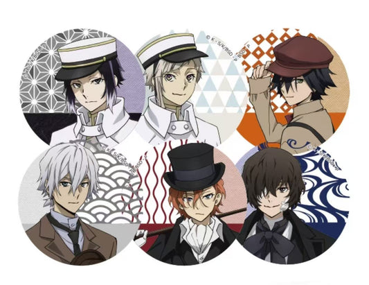[Bungo Stray Dogs] Newly Illustrated Can Badge – “Mayoi Inu Kenbunroku”