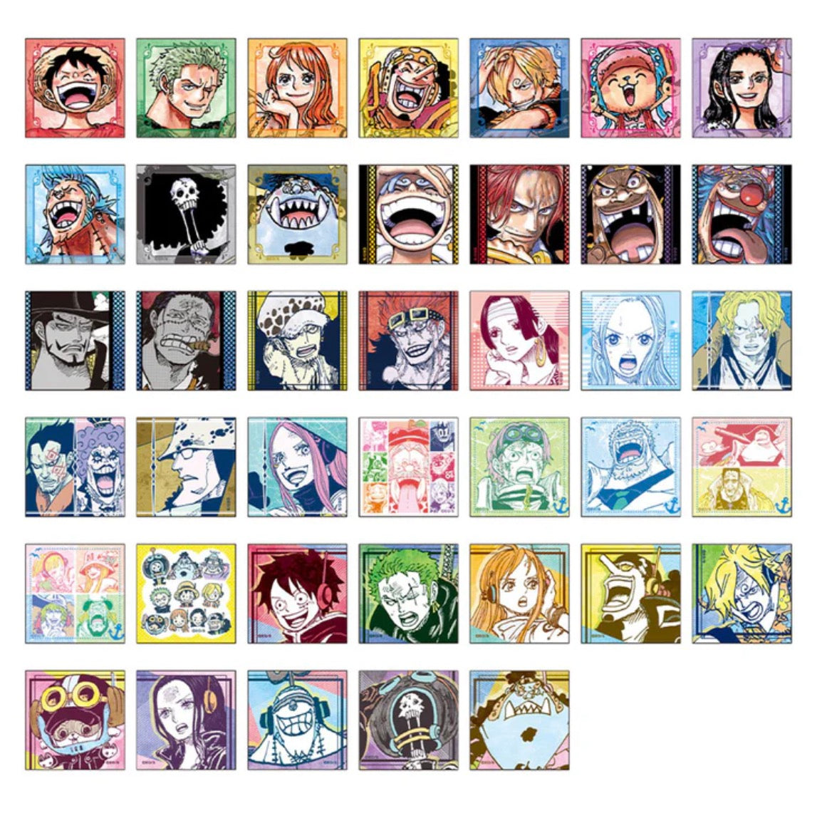 [ONE PIECE] Square Sticker Collection Series 1 (40 types in total / 4 randomly included)